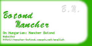 botond mancher business card
